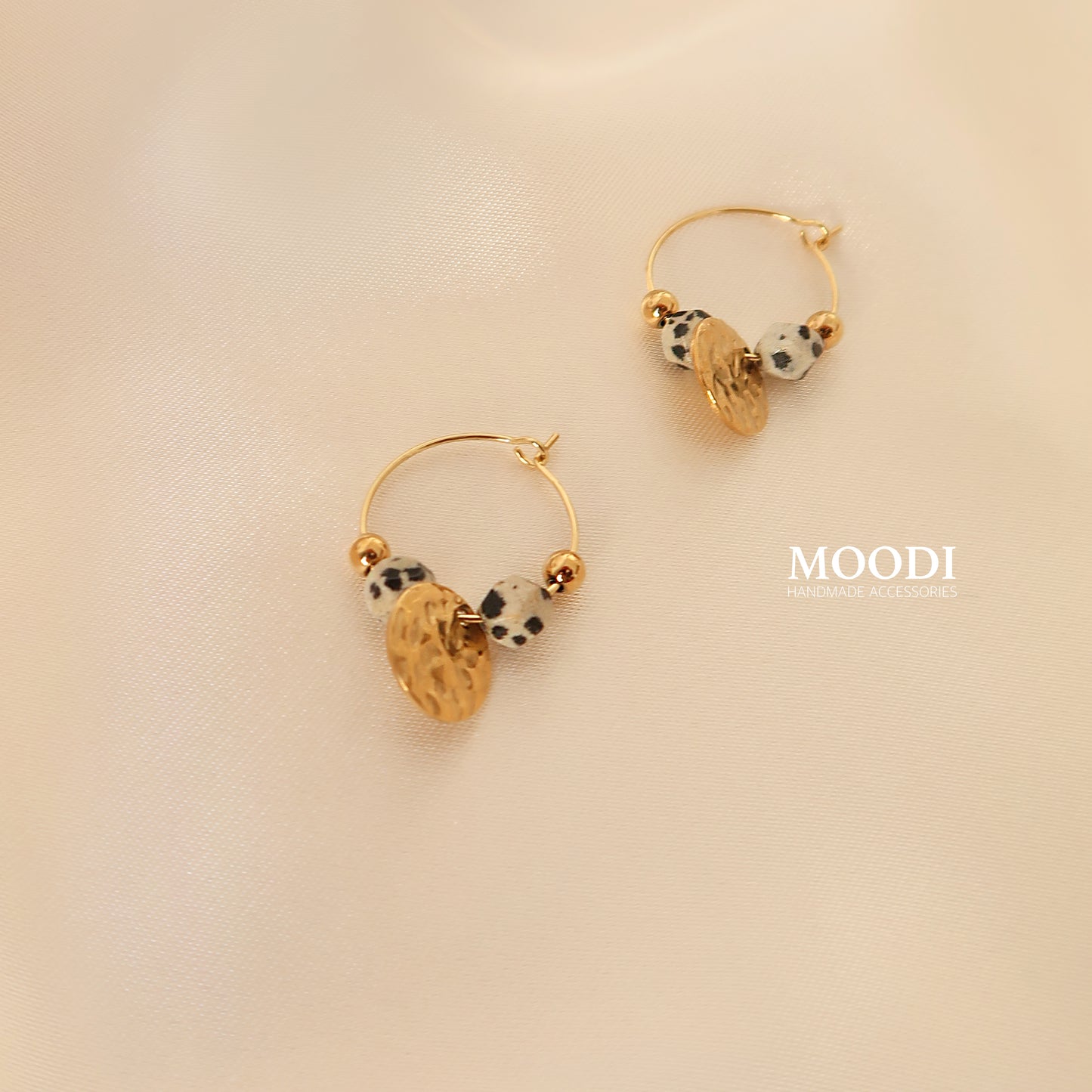 Earrings with Dalmatian Jasper