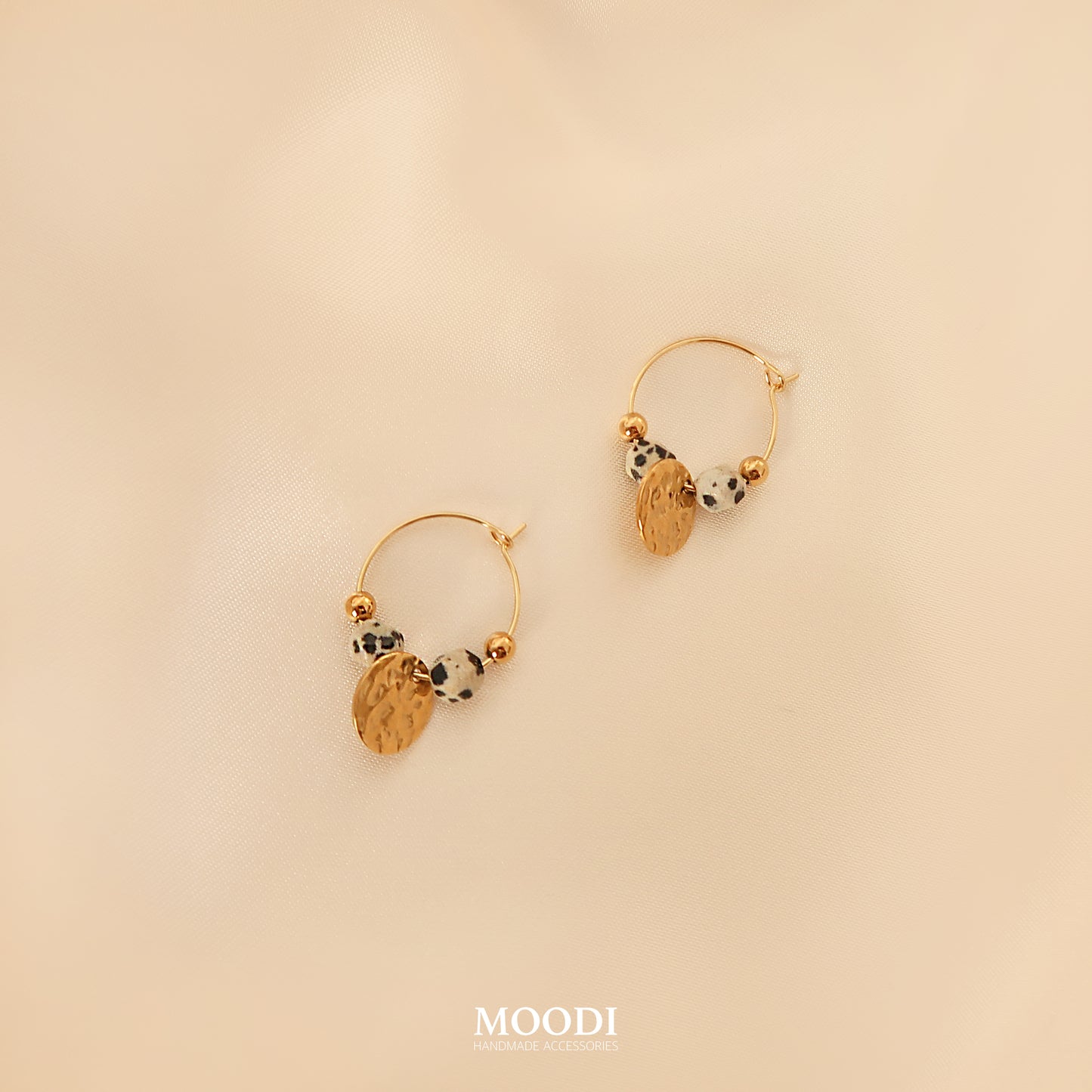 Earrings with Dalmatian Jasper