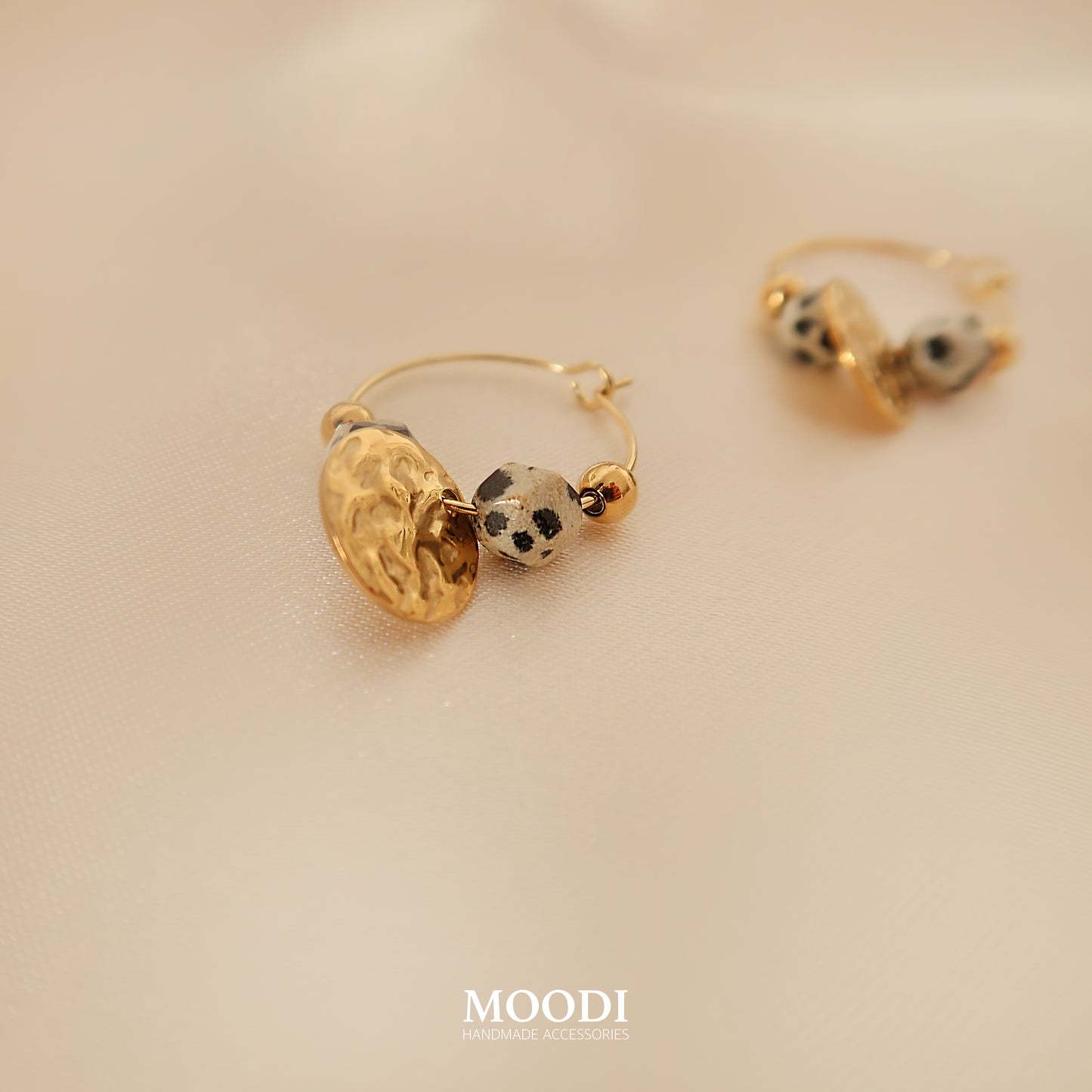 Earrings with Dalmatian Jasper