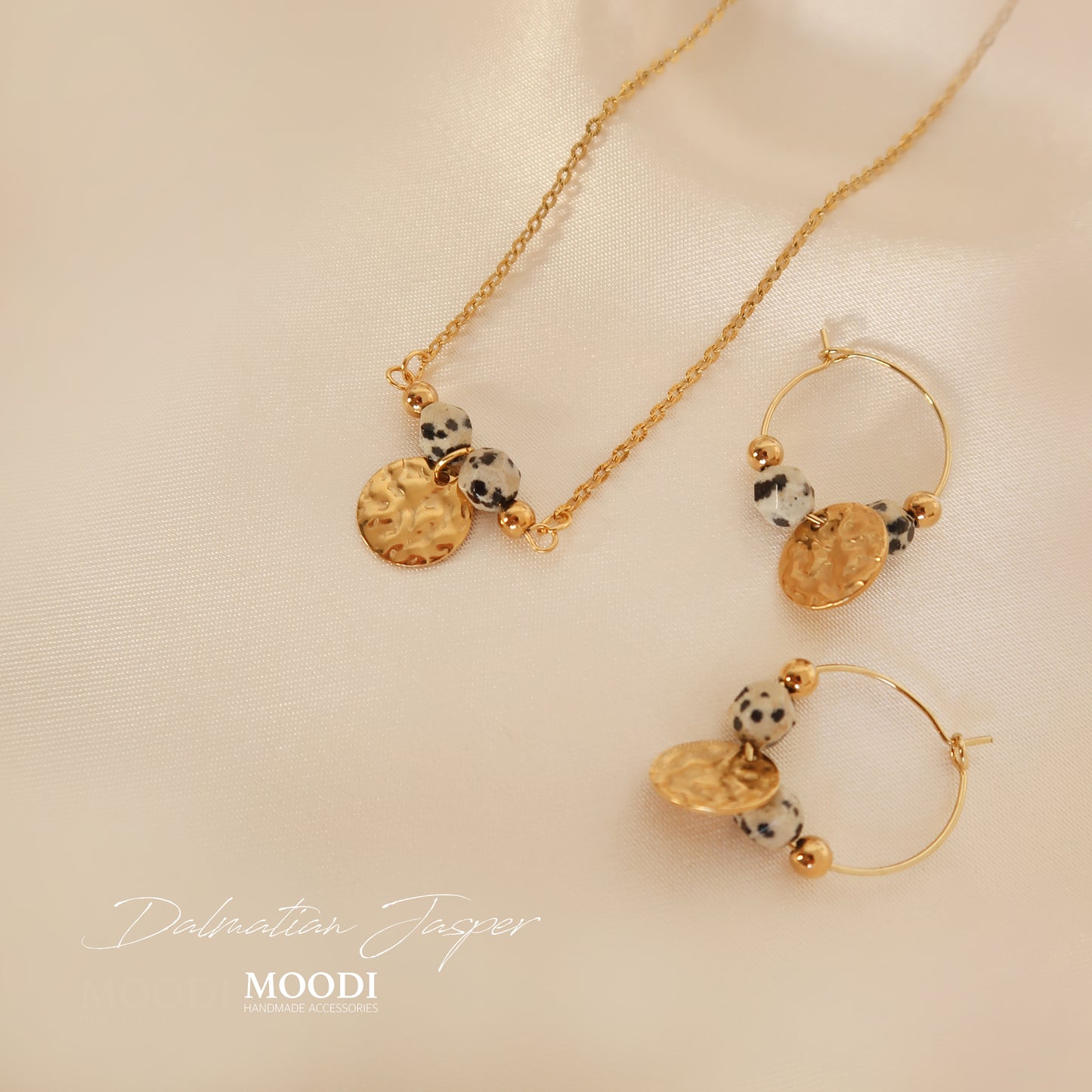 Necklace with Dalmatian Jasper