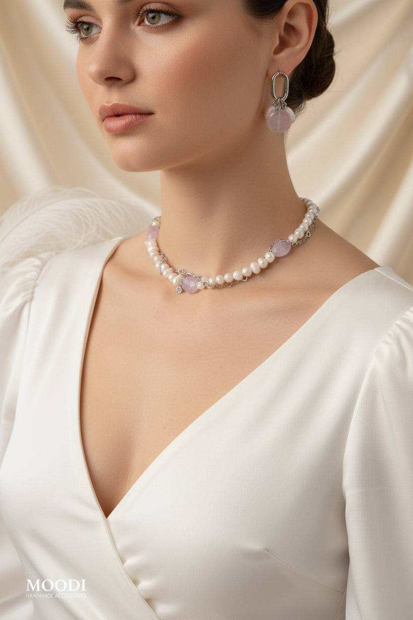 Обеци "Amethyst Heart Whisper"