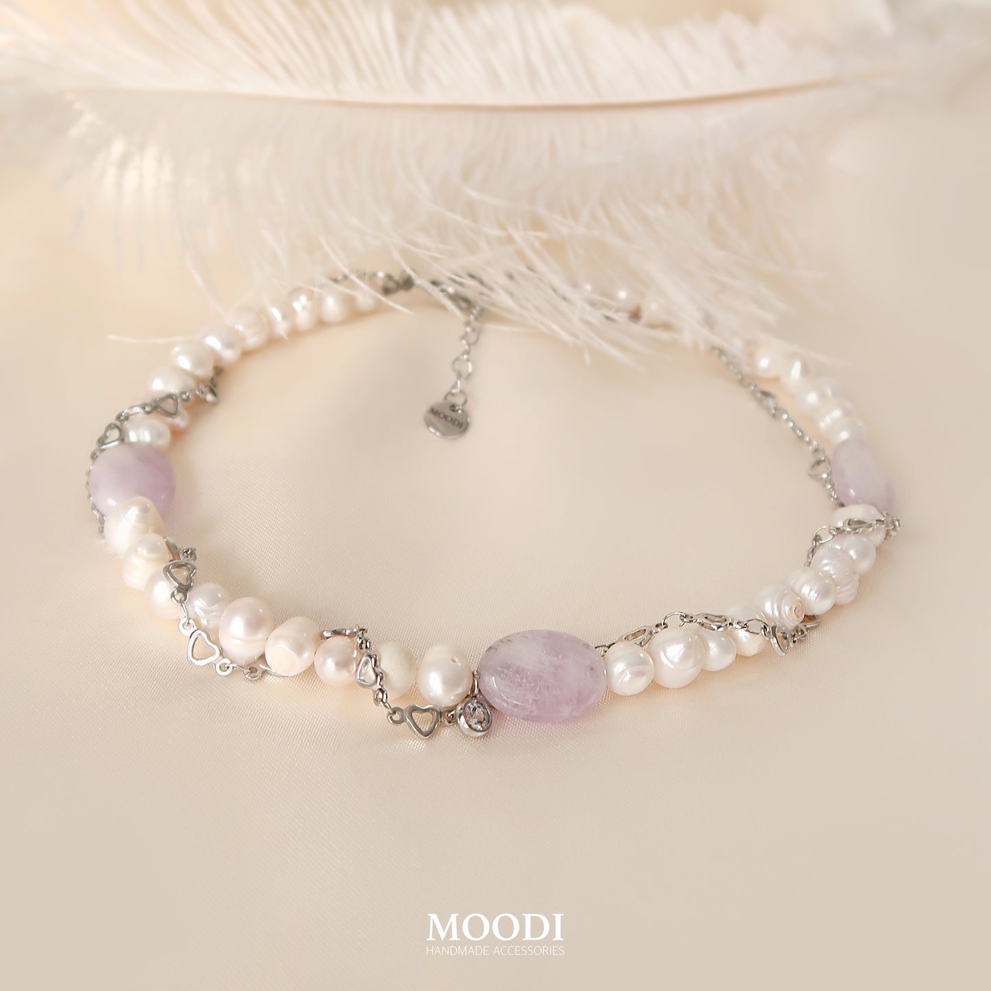 Колие "Amethyst Heart Whisper"