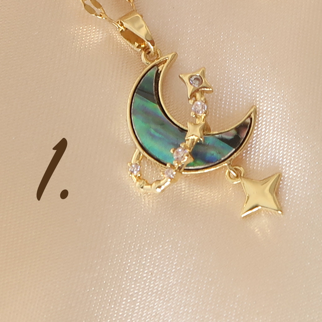 Necklace "Aurora" moonshine