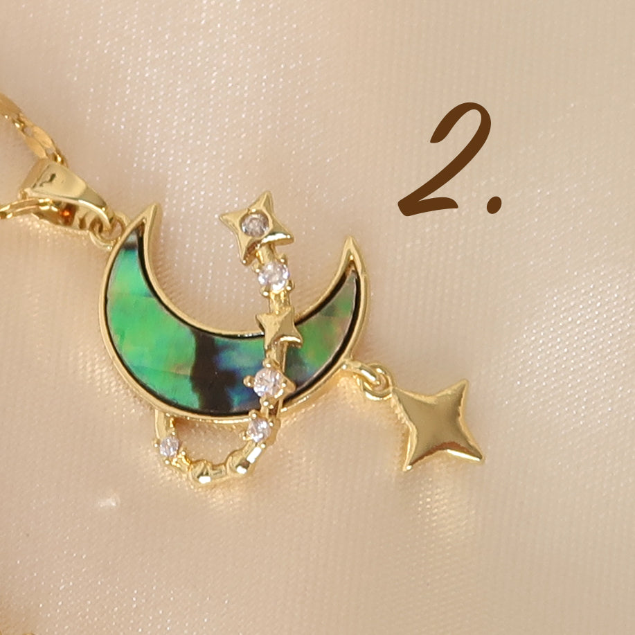 Necklace "Aurora" moonshine