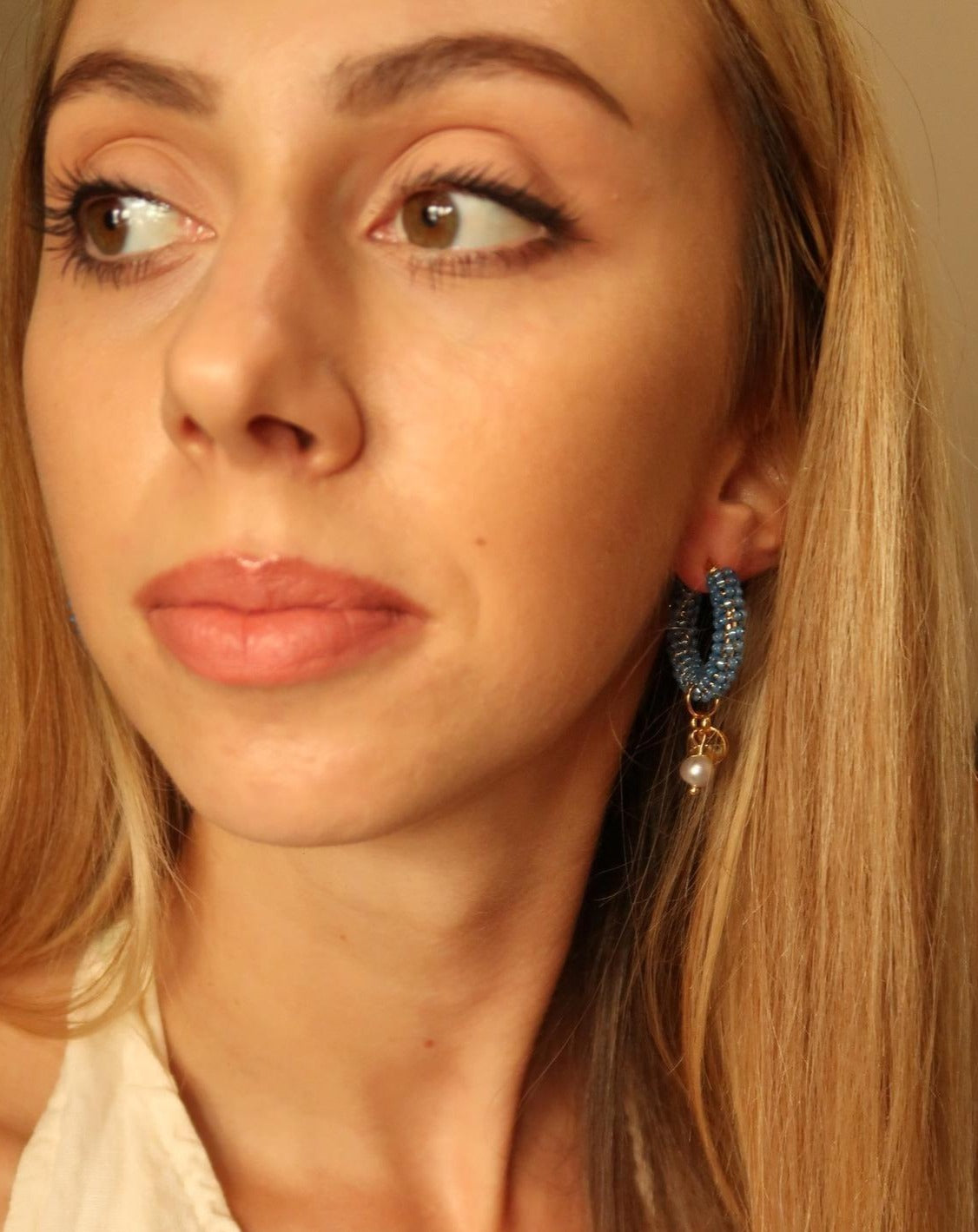 Hoop Earrings Denim