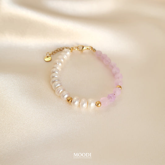 Bracelet "Jasmine" Light purple Jade