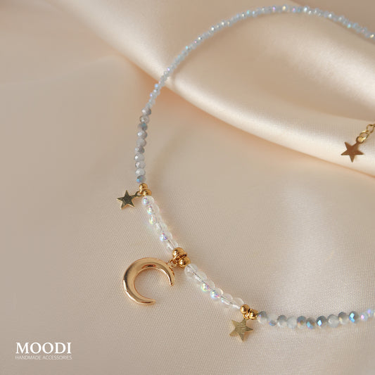 Колие "Sparkly moon"