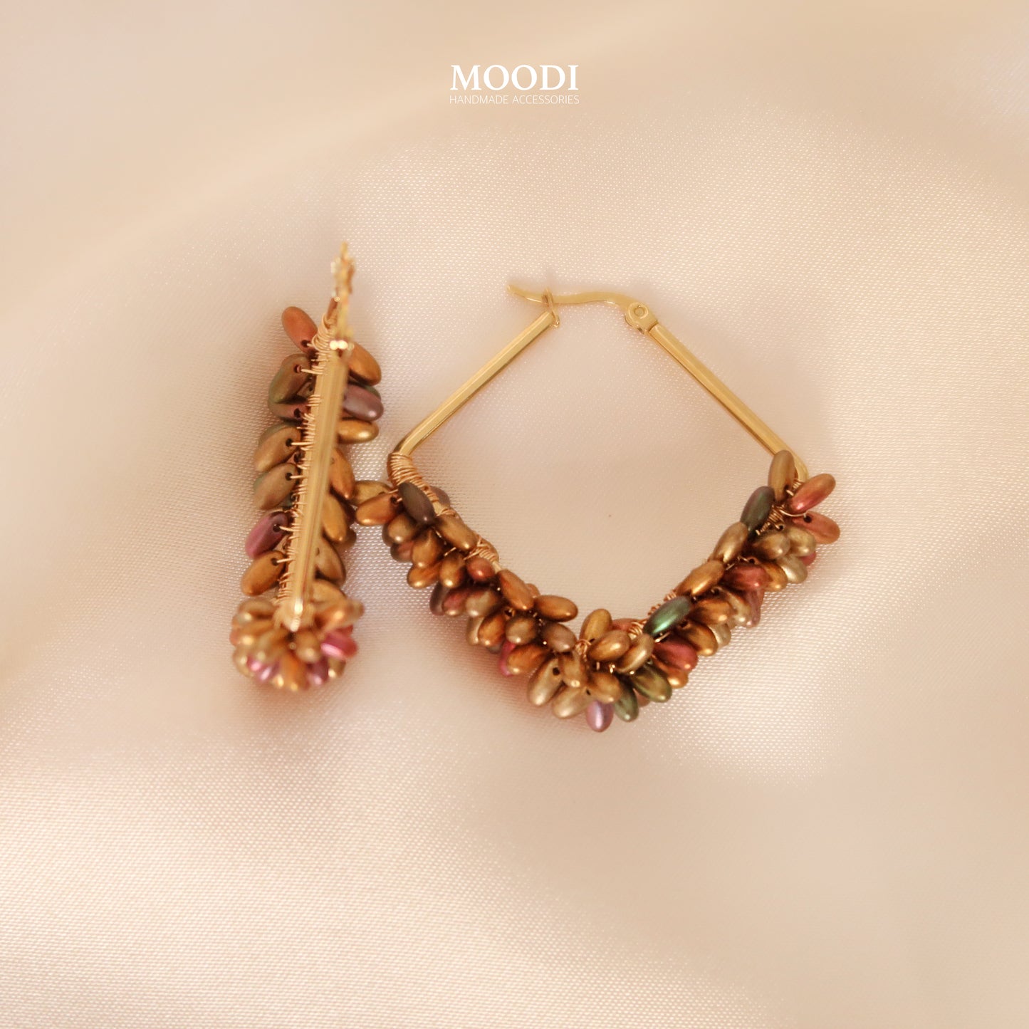 Обеци Hoops special "Autum chunky"