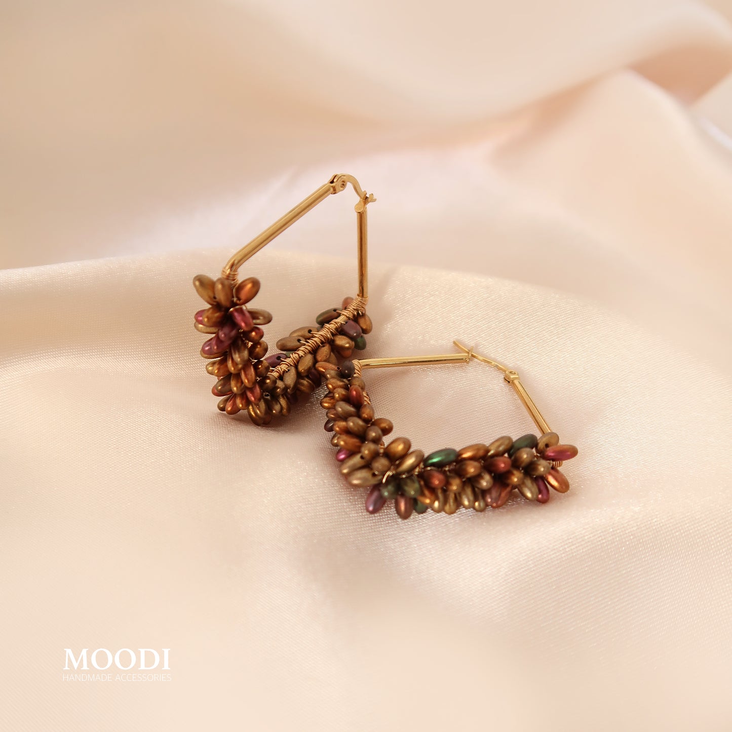 Обеци Hoops special "Autum chunky"