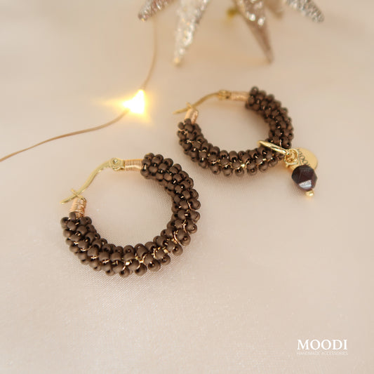 Обеци "Coffee antique"