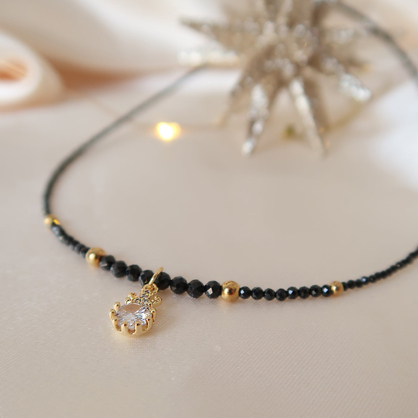 Колие от Черен Турмалин "Shine in Black"