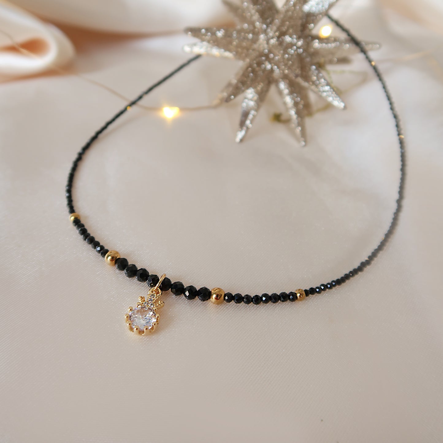 Колие от Черен Турмалин "Shine in Black"