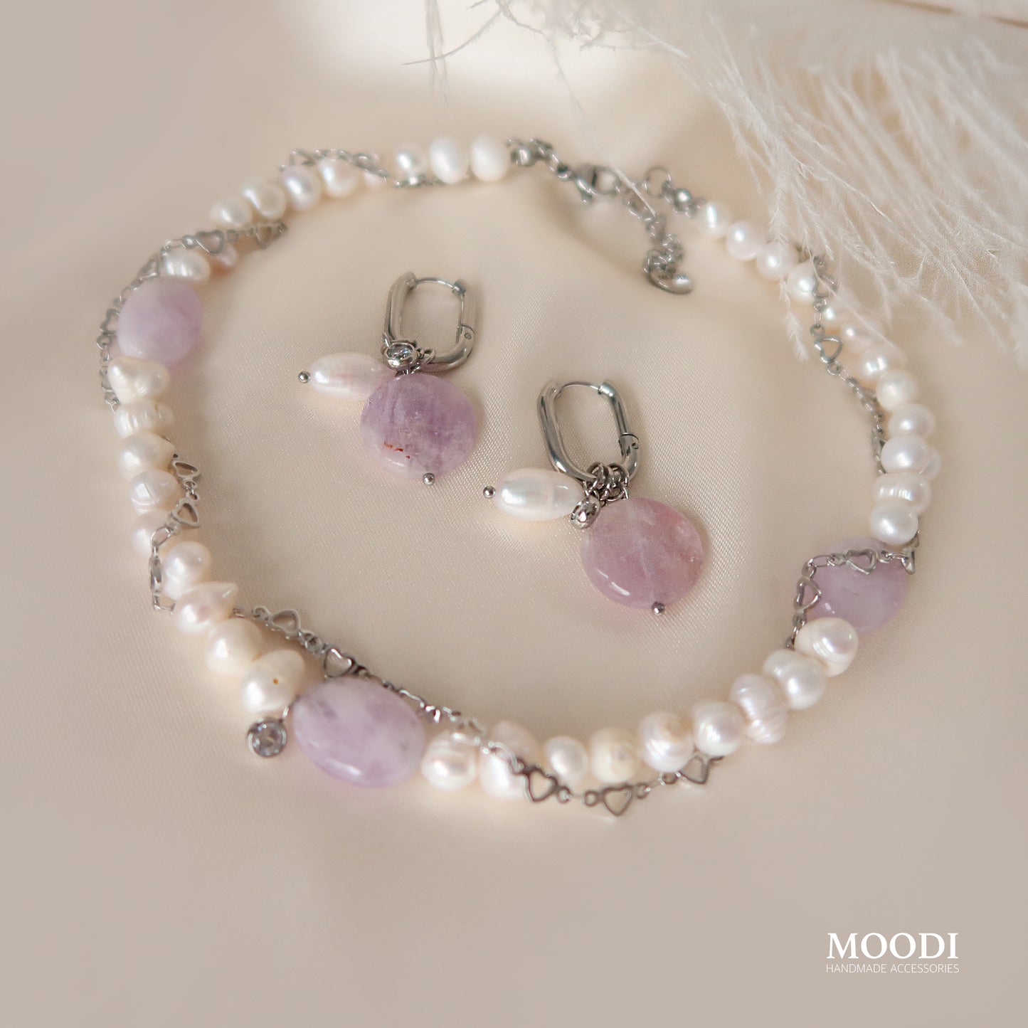 Колие "Amethyst Heart Whisper"