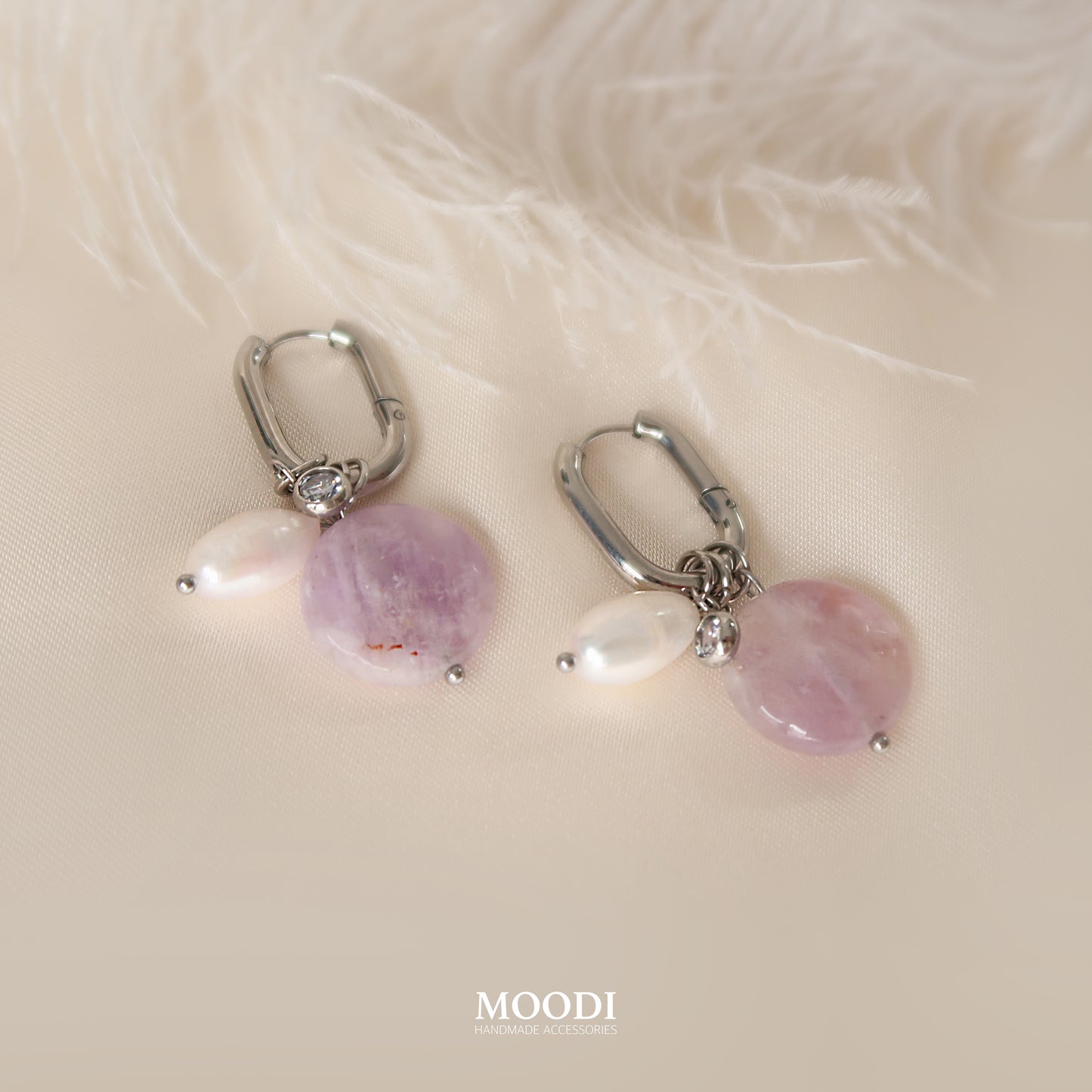 Обеци "Amethyst Heart Whisper"