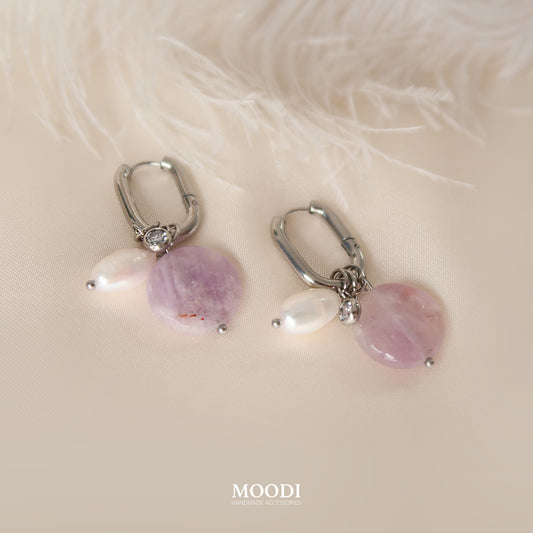 Обеци "Amethyst Heart Whisper"