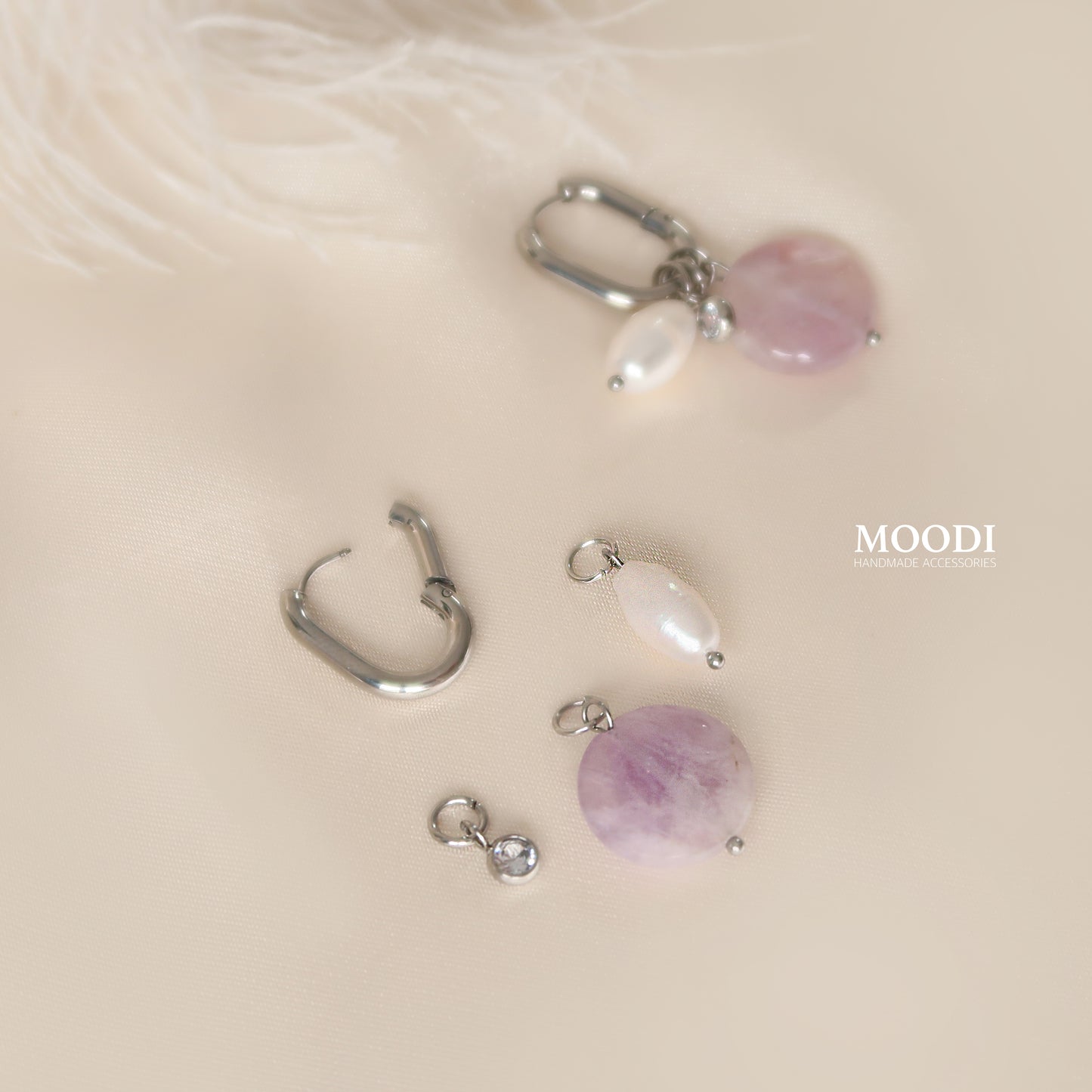 Обеци "Amethyst Heart Whisper"