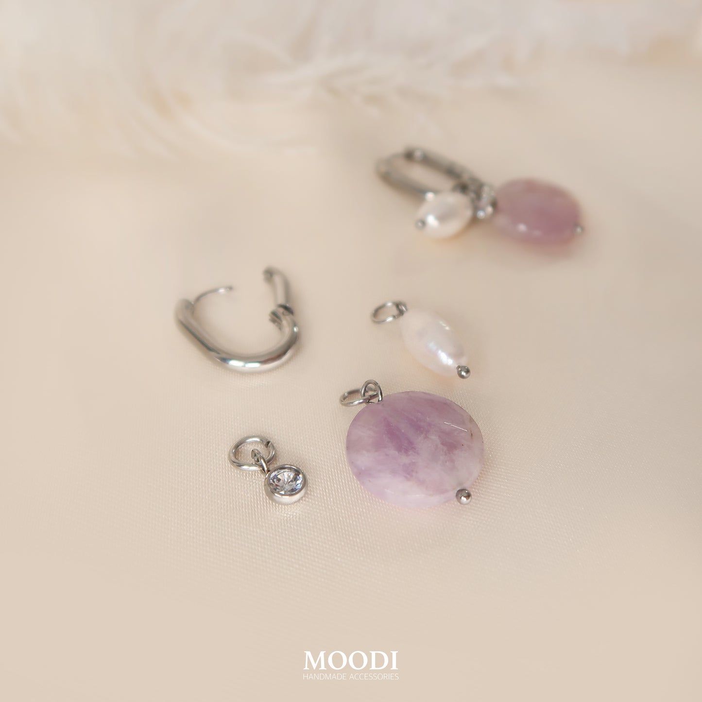 Обеци "Amethyst Heart Whisper"