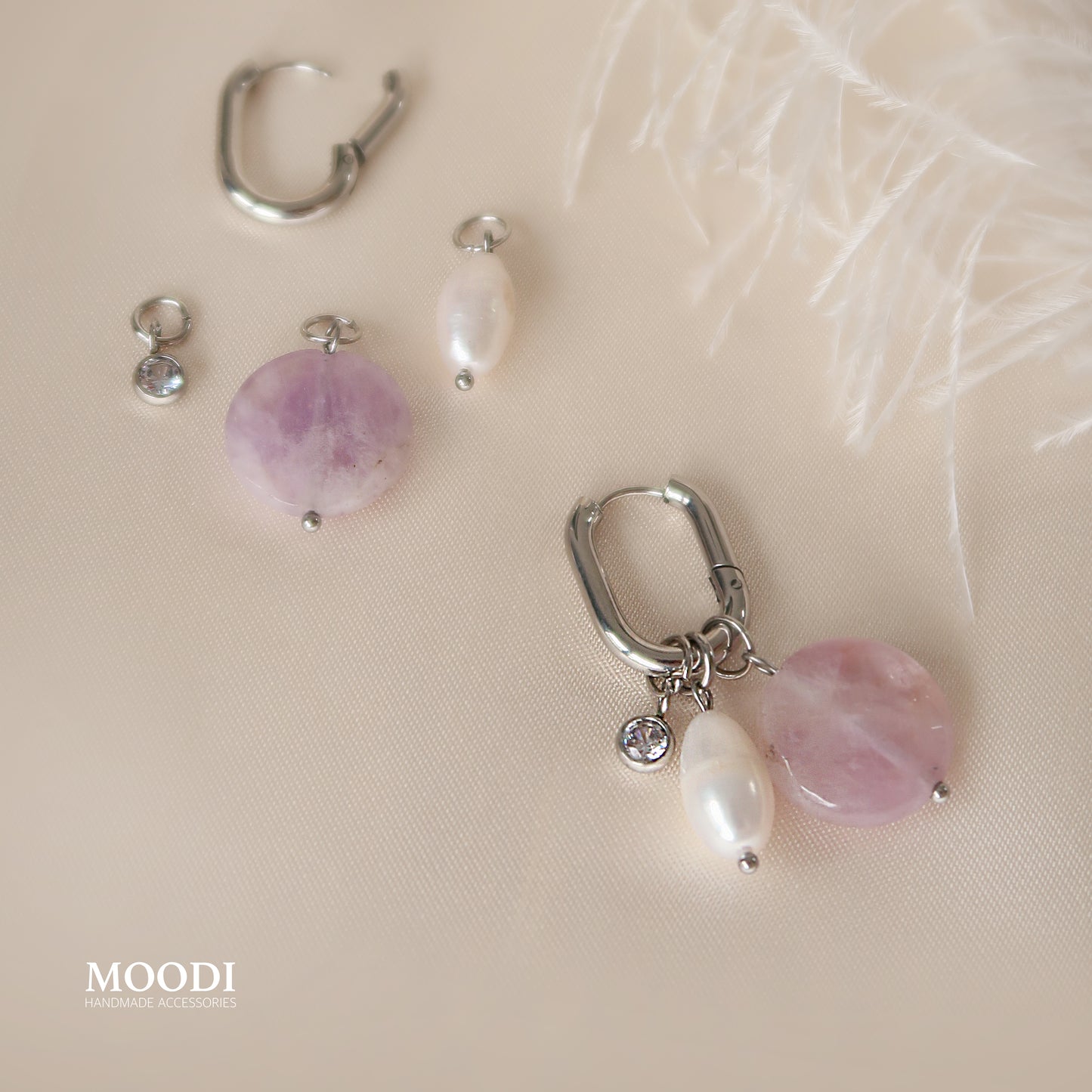 Обеци "Amethyst Heart Whisper"