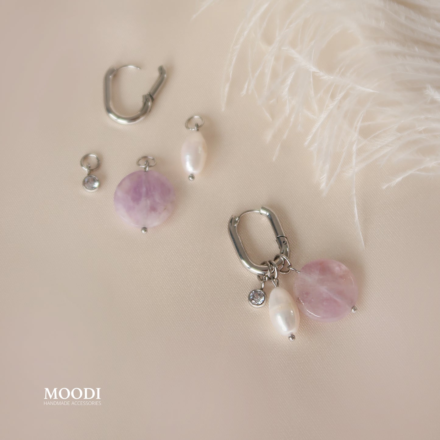 Обеци "Amethyst Heart Whisper"