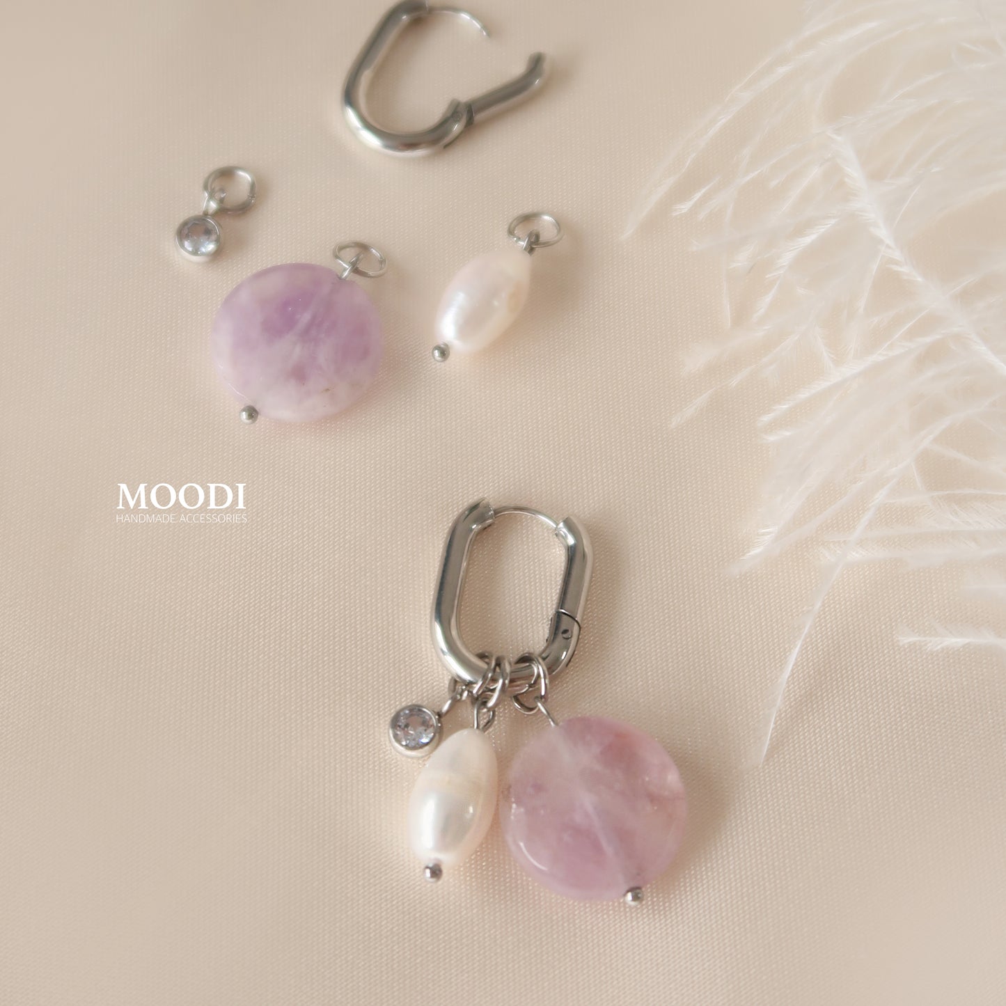 Обеци "Amethyst Heart Whisper"