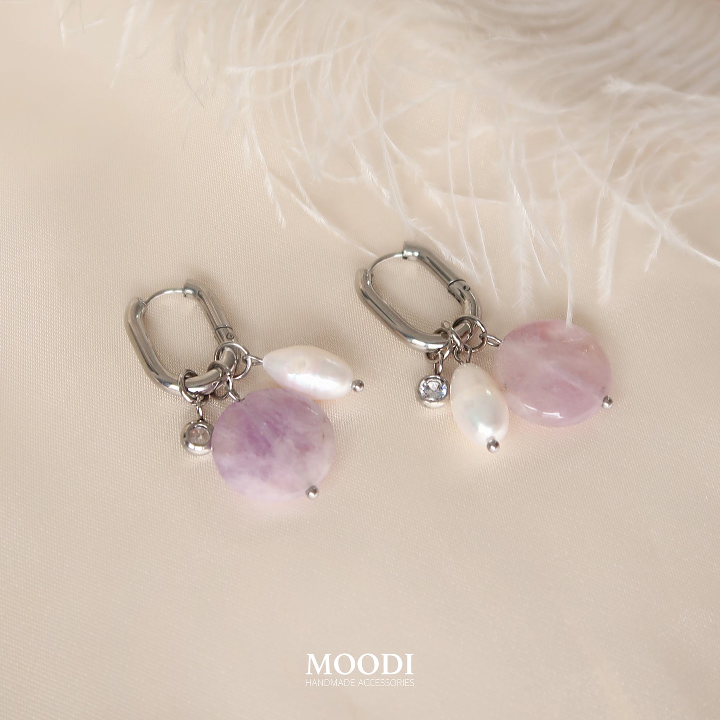 Обеци "Amethyst Heart Whisper"