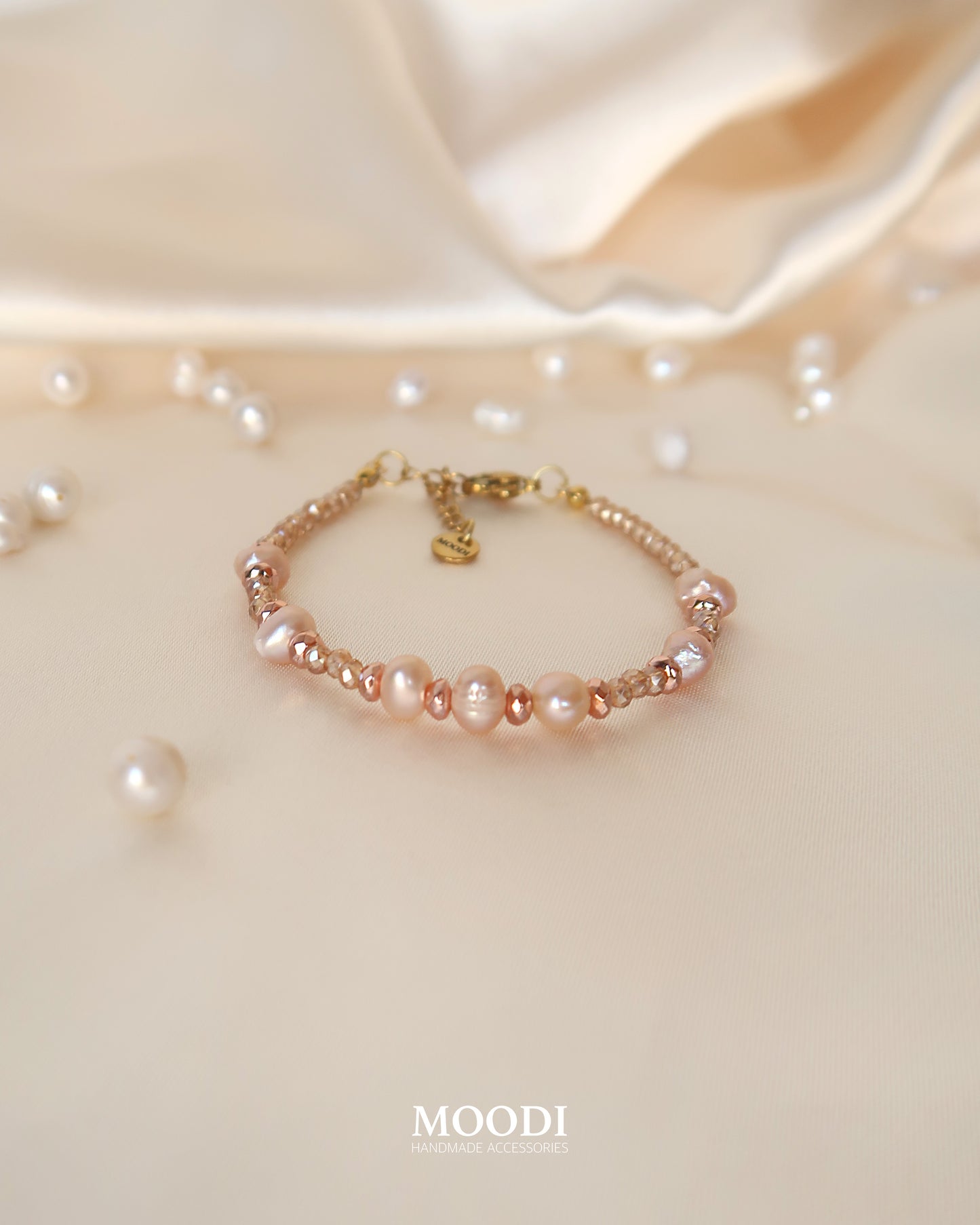 Гривна "Rosé Perla" с розови перли