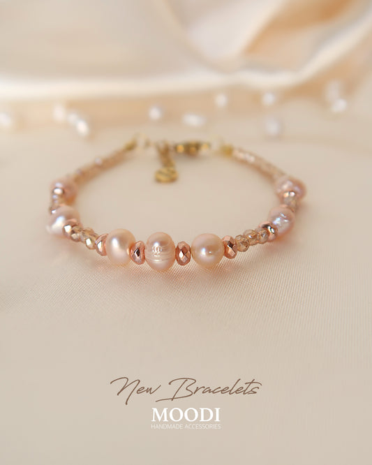 Гривна "Rosé Perla" с розови перли