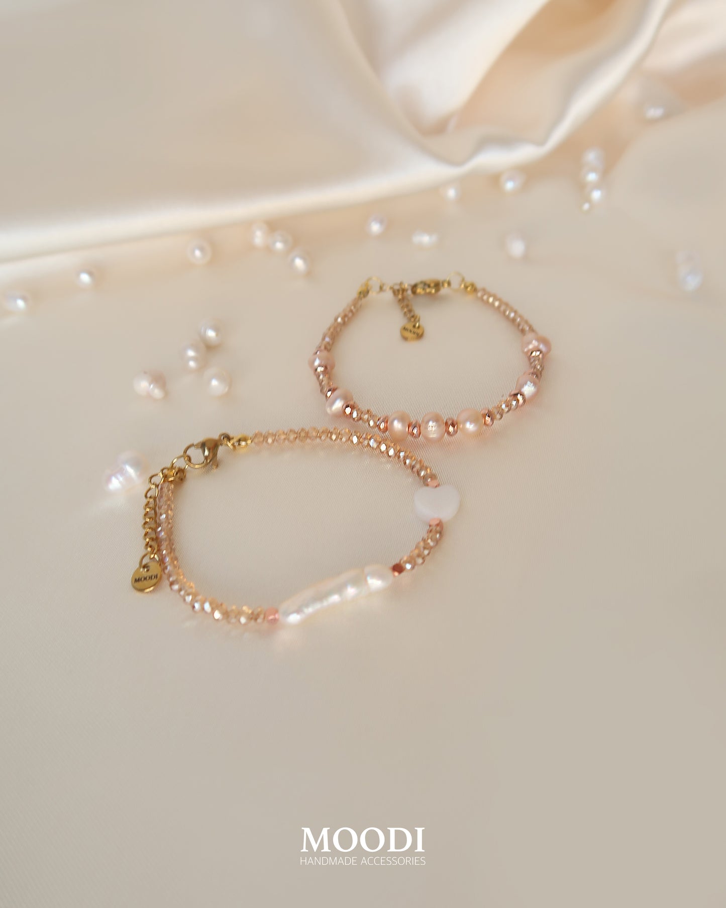 Гривна "Rosé Perla" с розови перли