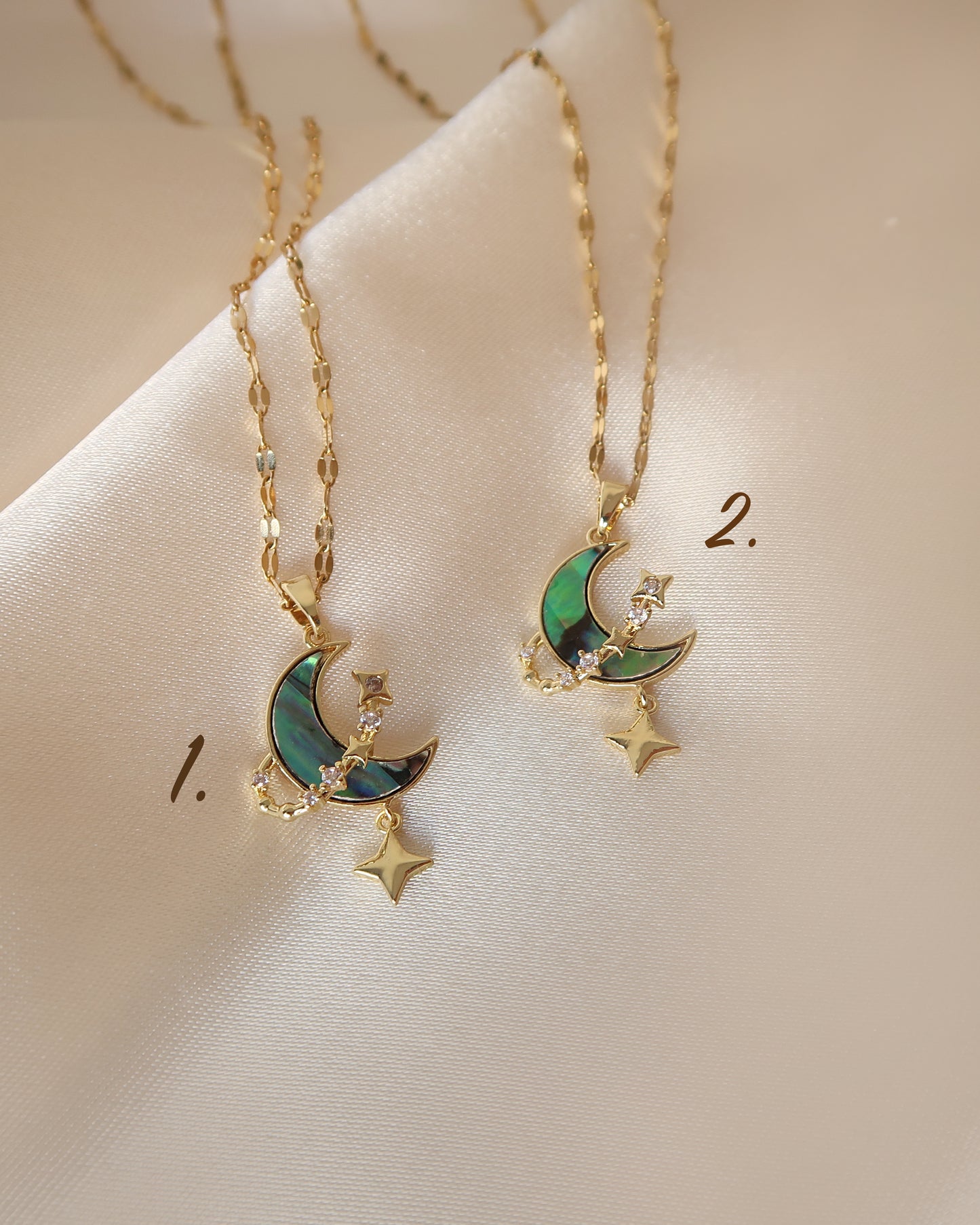 Necklace "Aurora" moonshine