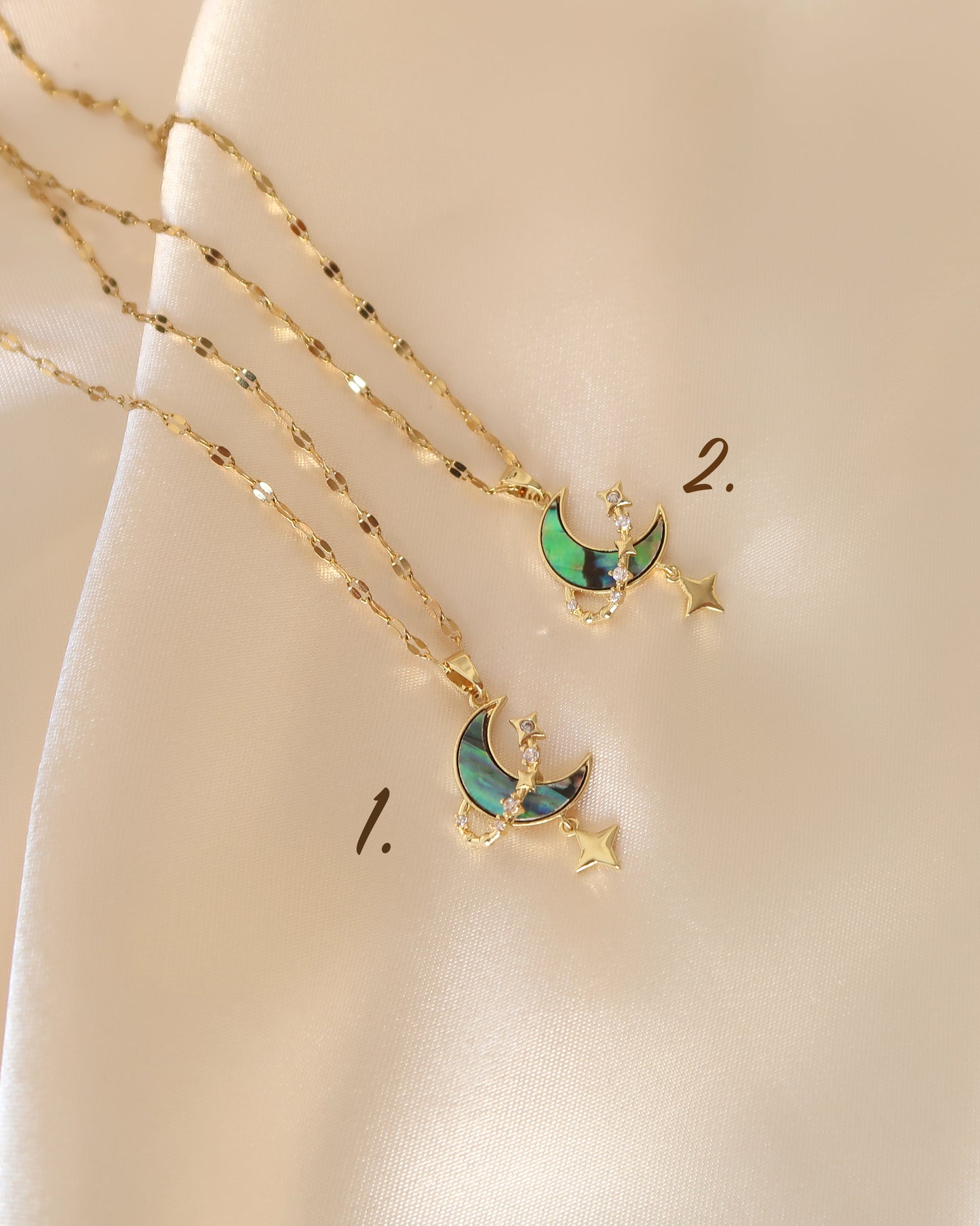 Necklace "Aurora" moonshine