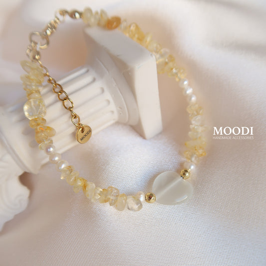 Citrine "Zayla" Heart Bracelet