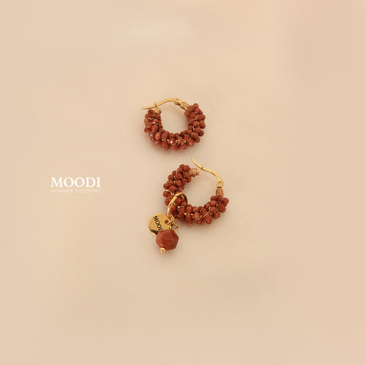 Hoop Goldstone Earrings