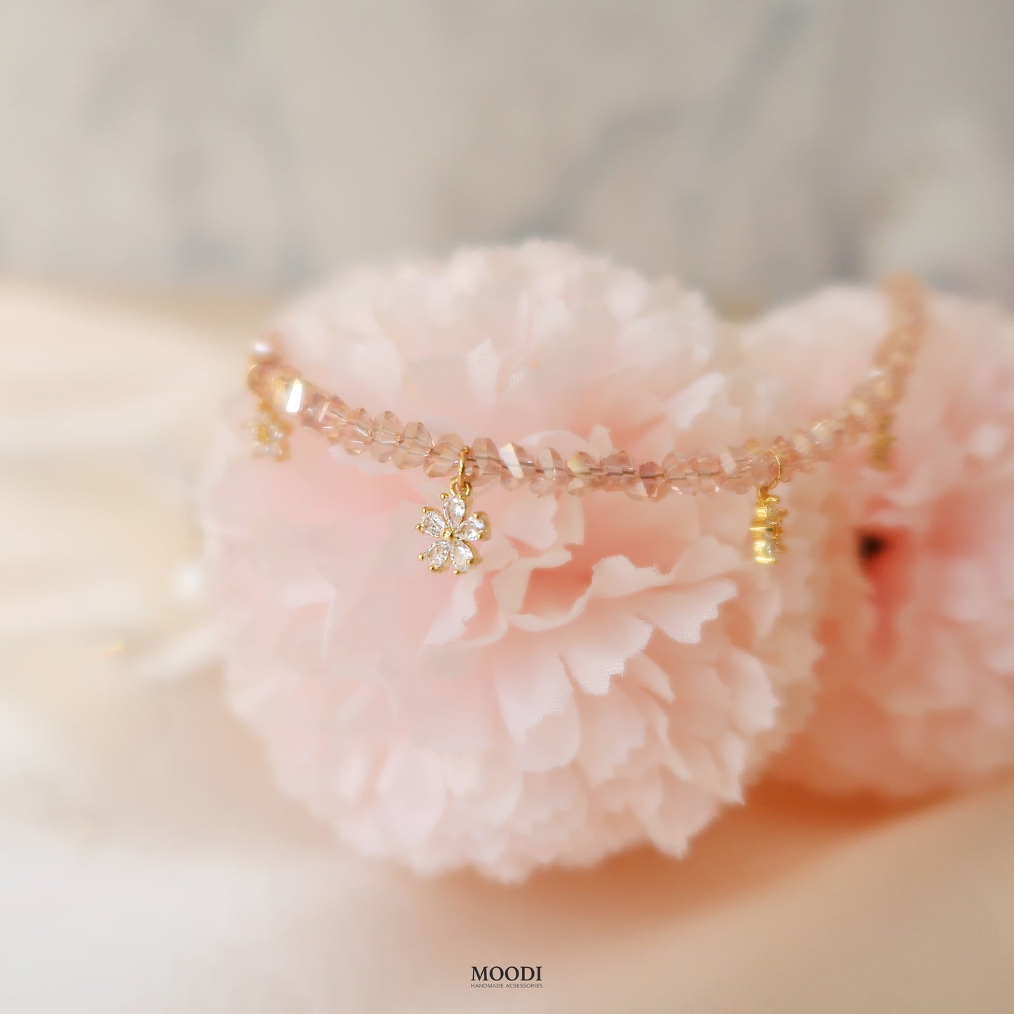 Колие около врата "Star Shine" Peach