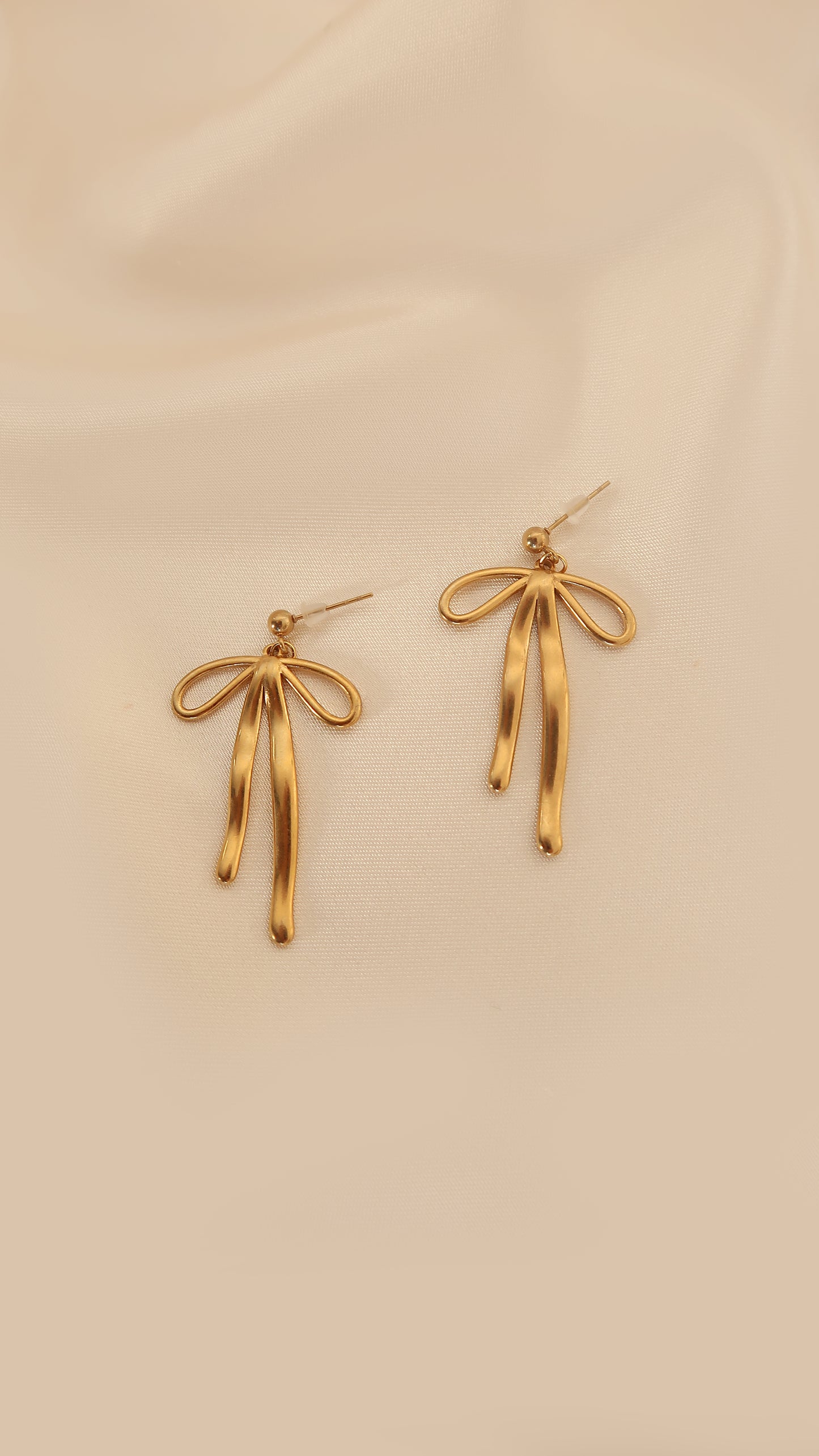 Gold Ribbon Earrings