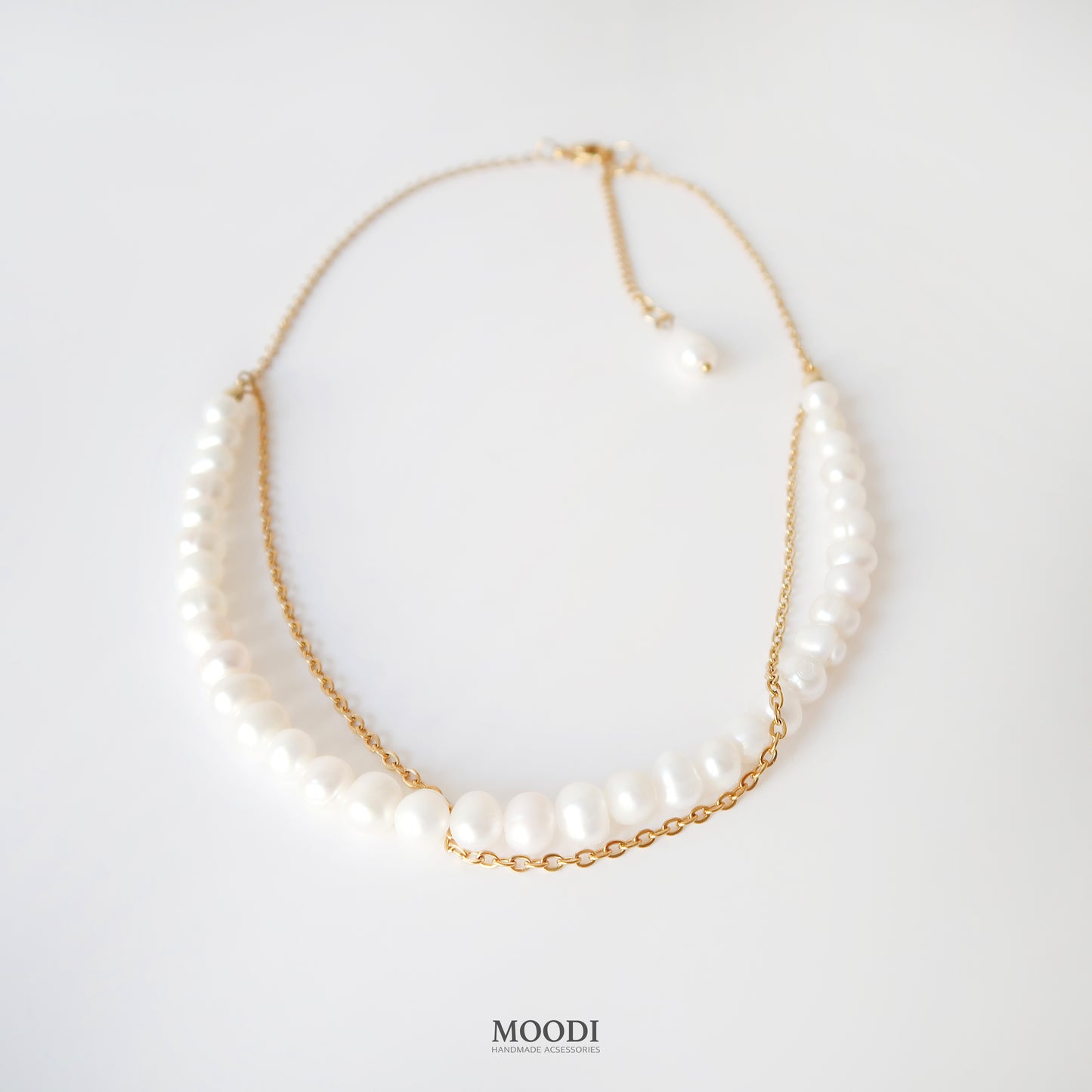 Necklace "Mira" with natural pearls