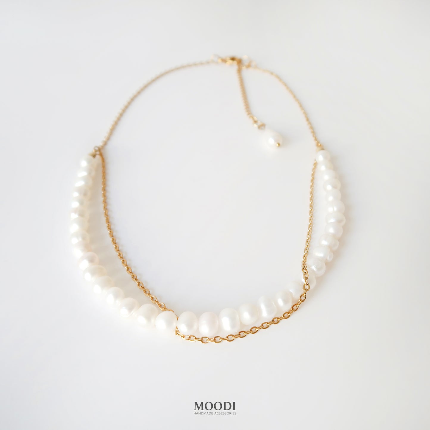 Necklace "Mira" with natural pearls