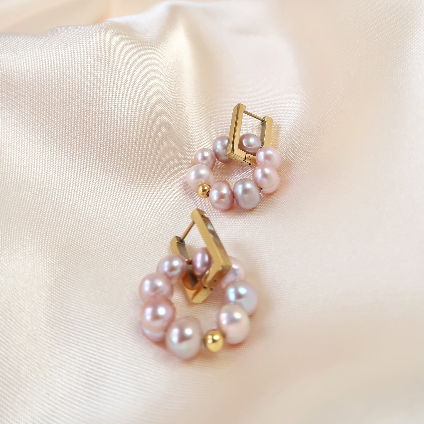 Earrings "Lora - My love" with Rectangular earrings